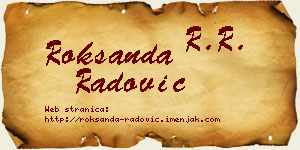 Roksanda Radović vizit kartica